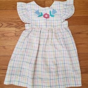 Vintage Pastel Plaid Girls Dress Sz 3T
